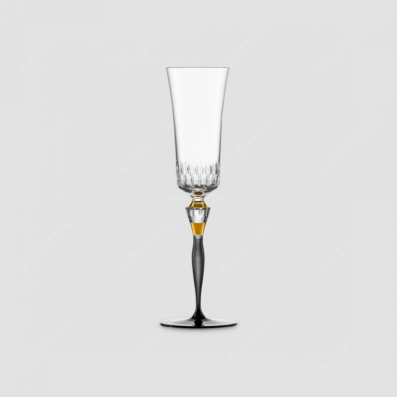Бокал для шампанского, объем 250 мл, материал - бессвинцовый хрусталь, дымчатый с золотом, серия Champagner Exklusiv, EISCH, Германия