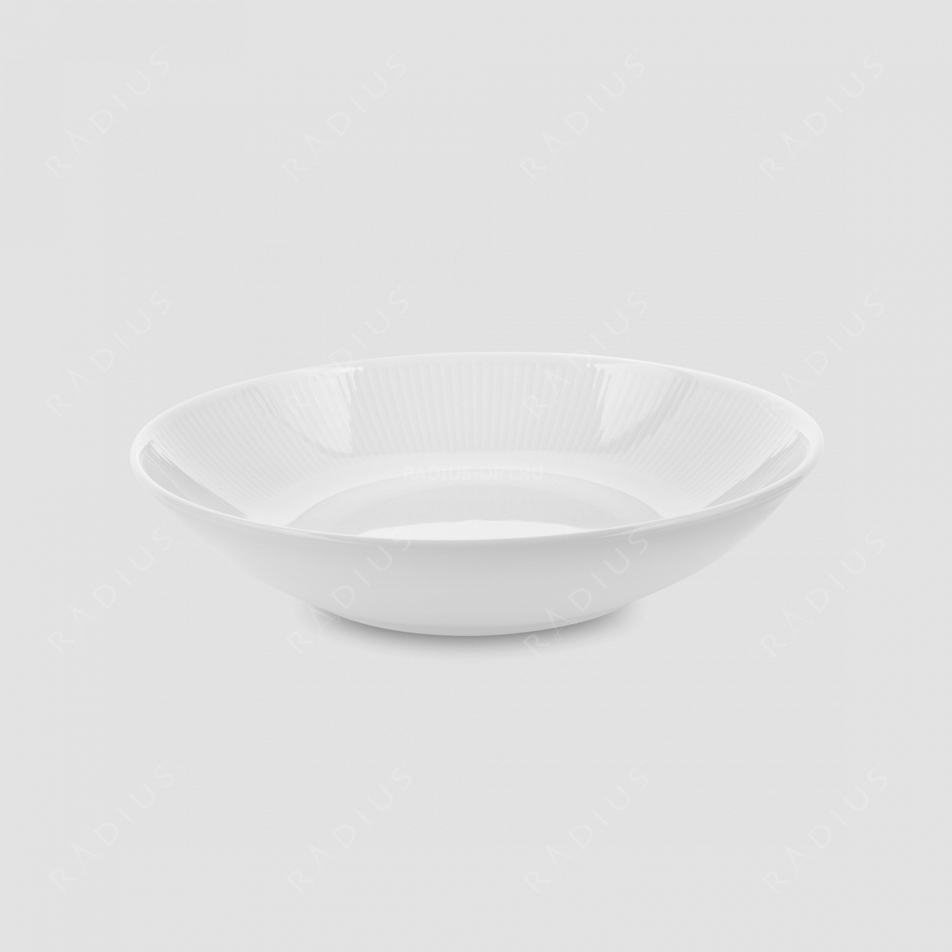 Тарелка суповая, 23 см, фарфор, белый, серия Plisse, PILLIVUYT, Франция