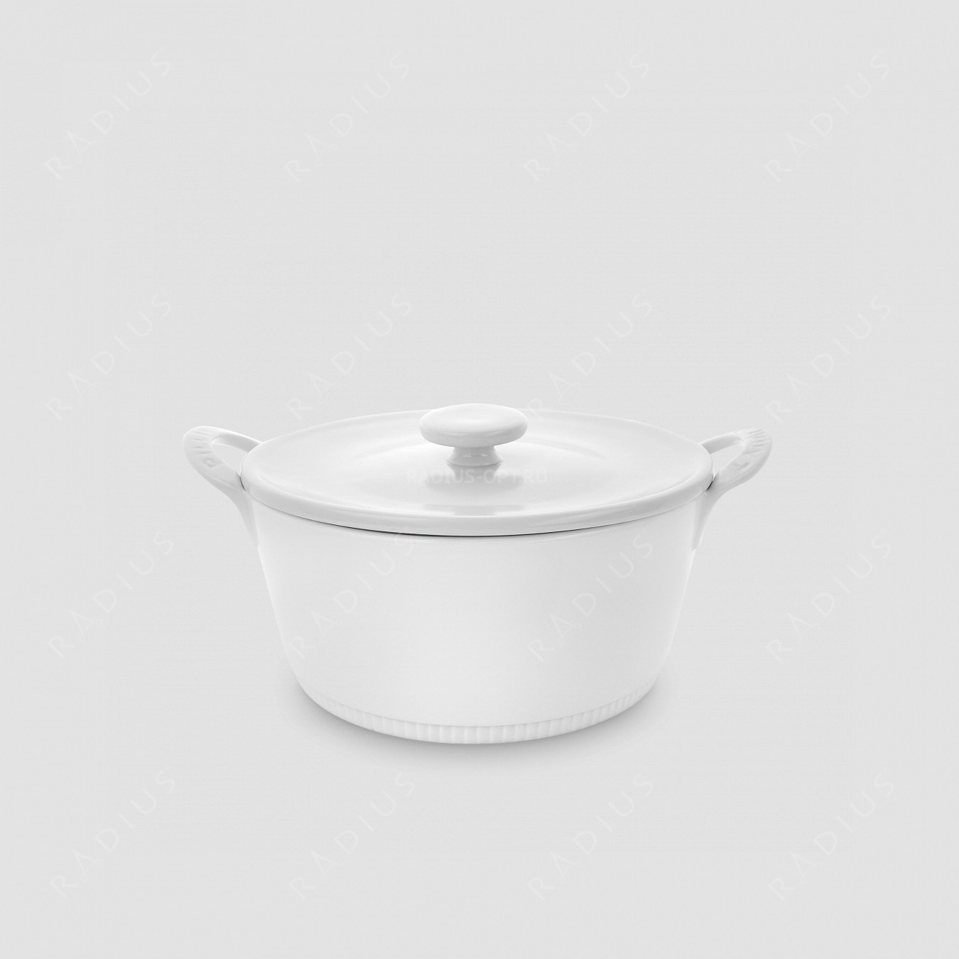 Кастрюля с крышкой для индукционной плиты, 2,25 л, жаропрочный фарфор, белый, серия Toulouse, PILLIVUYT, Франция