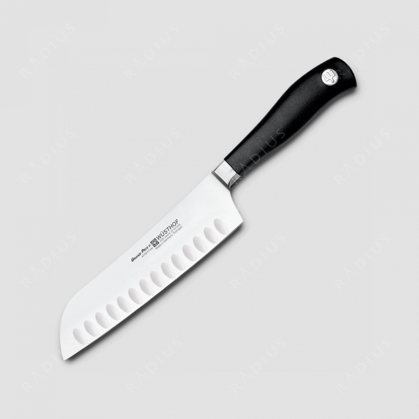 Нож кухонный Сантоку 17 см, с углублениями на кромке, серия Grand Prix II, WUESTHOF, Золинген, Германия