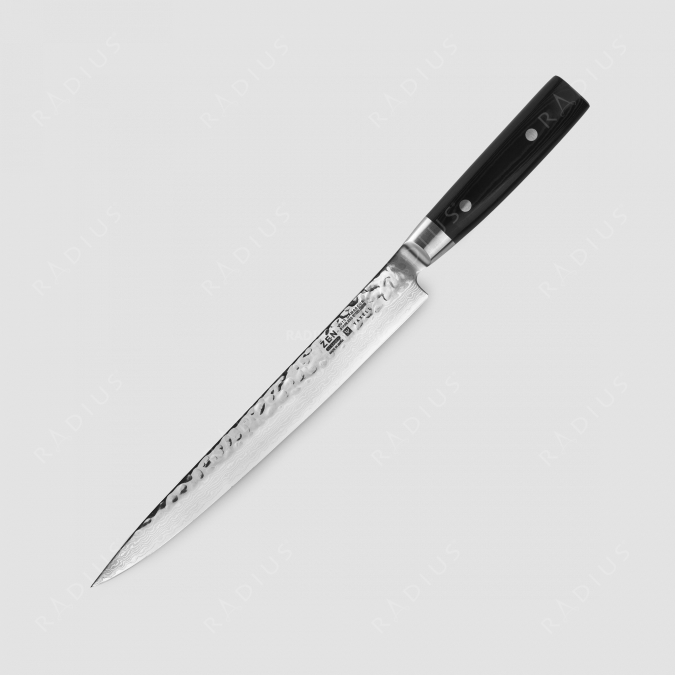 Нож кухонный для тонкой нарезки 25,5 см, «Sujihiki», дамасская сталь, серия Zen, YAXELL, Япония