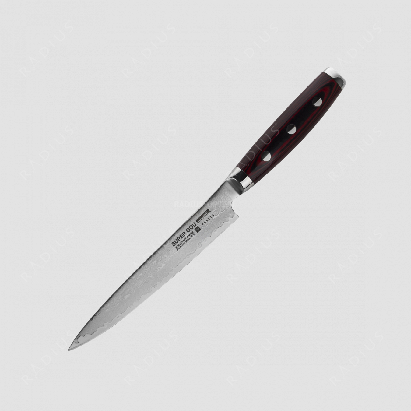 Нож кухонный для тонкой нарезки 15 см, «Petty», дамасская сталь, серия GOU 161, YAXELL, Япония