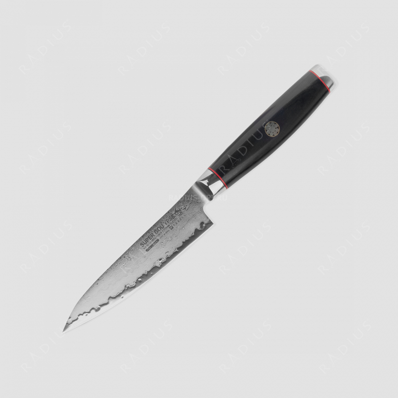 Нож кухонный универсальный 12 см, «Petty», дамасская сталь, серия Ypsilon, YAXELL, Япония
