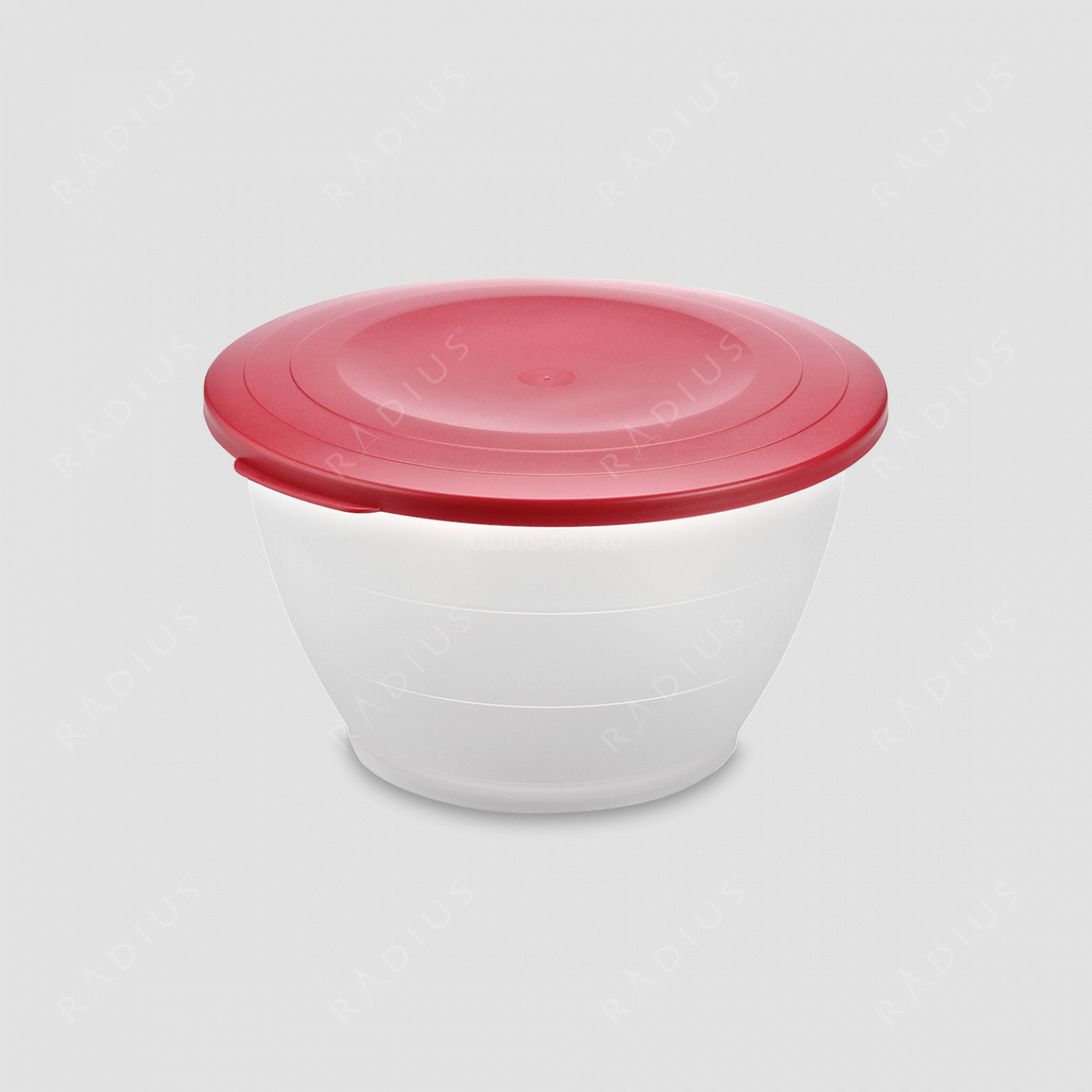Емкость для салата с крышкой, объем 2,5 л, диаметр 21 см, цвет - красный, серия Plastic tools, Westmark, Германия