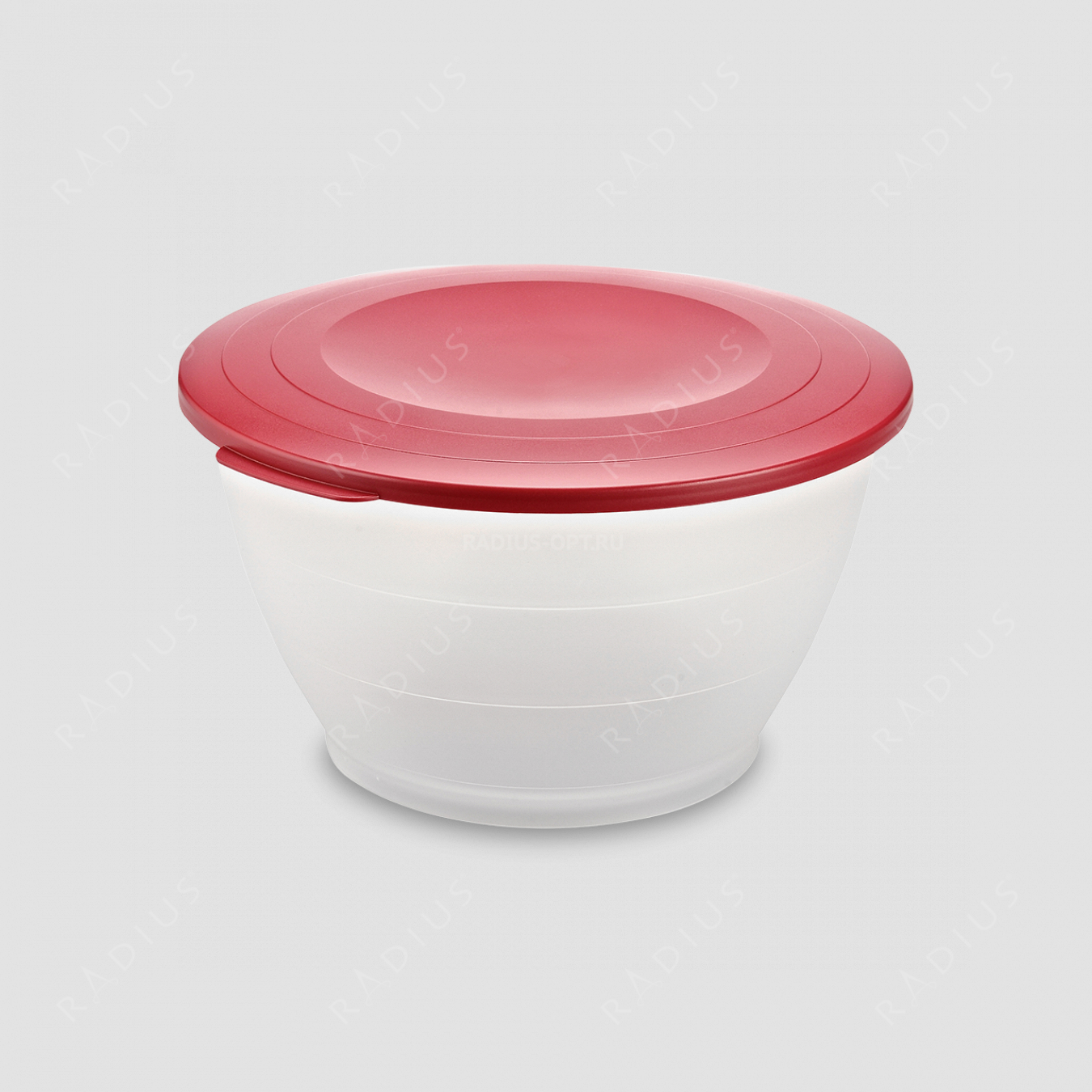 Емкость для салата с крышкой, объем 4,3 л, диаметр 25.5 см, цвет - красный, серия Plastic tools, Westmark, Германия
