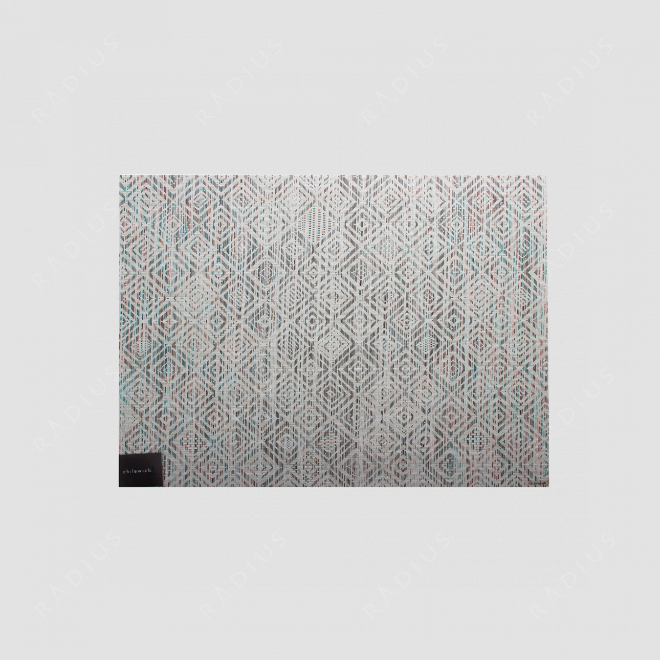 Салфетка подстановочная, винил, размер 36х48 см, White/Black, винил, серия Mosaic, CHILEWICH, США