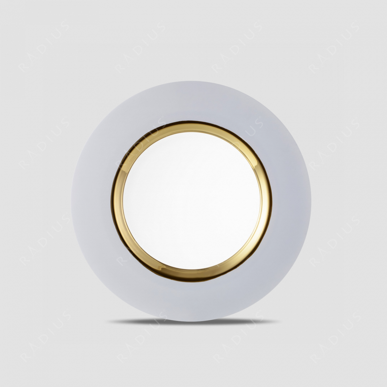 Тарелка Weiss, диаметр: 35 см, материал: бессвинцовый хрусталь, цвет: белый/золото, серия Cosmo, EISCH, Германия