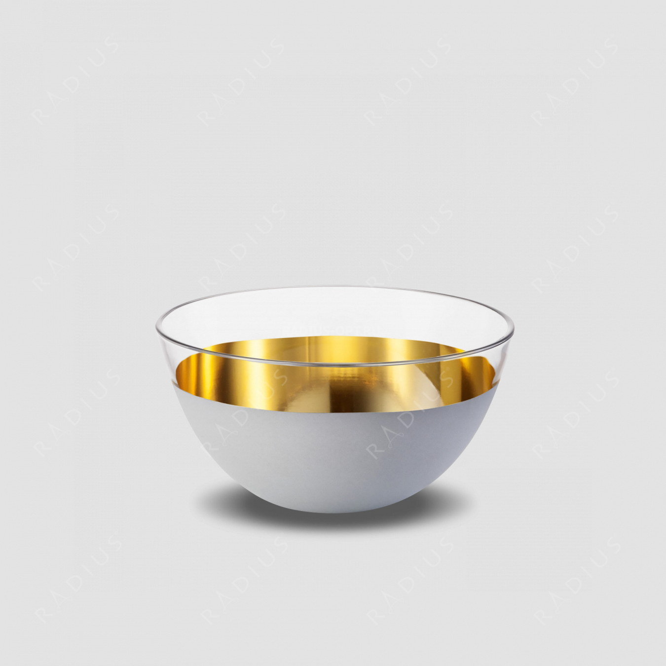Чаша глубокая Weiss, диаметр: 14 см, материал: бессвинцовый хрусталь, цвет: белый/золото, серия Cosmo, EISCH, Германия