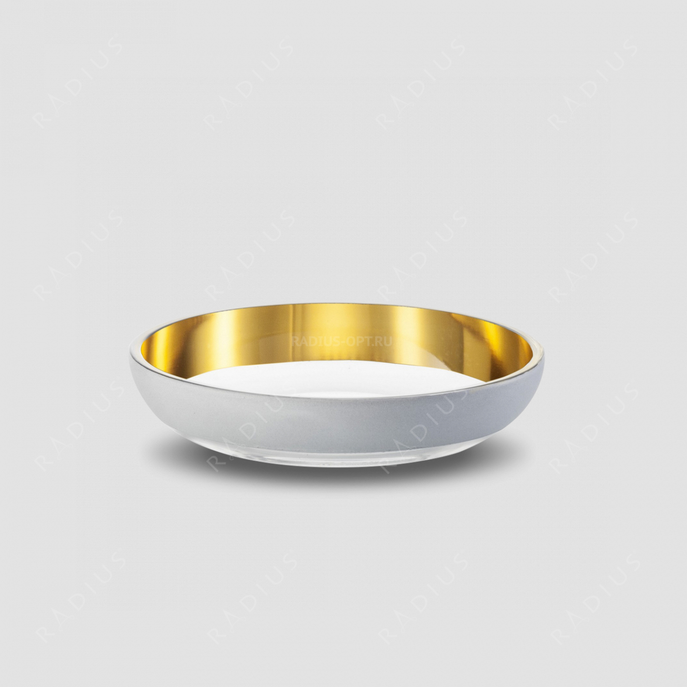 Чаша глубокая Weiss, диаметр: 18 см, материал: бессвинцовый хрусталь, цвет: белый/золото, серия Cosmo, EISCH, Германия