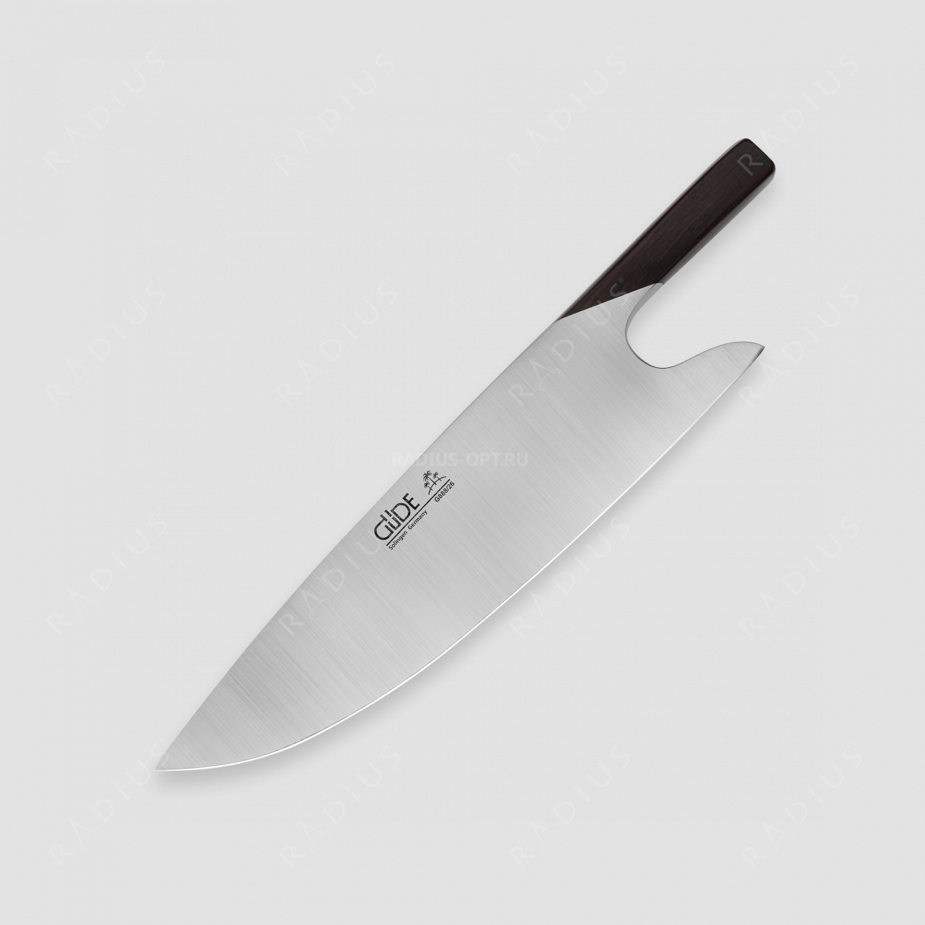 Профессиональный поварской кухонный нож «Шеф» 26 см, ручка из дерева, в подарочной коробке, серия The Knife, GUDE, Золинген, Германия